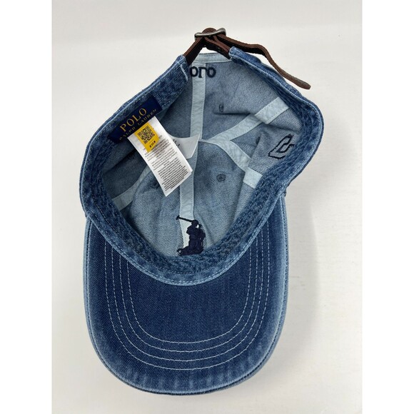 Polo Ralph Lauren Big Pony Denim Men's Blue #3 Baseball Ball Cap Hat - Picture 9 of 12